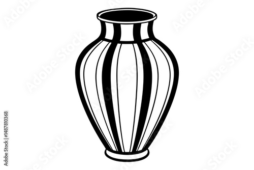 vase vector on white background