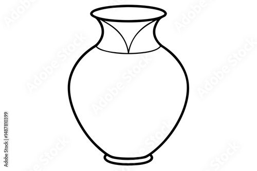 vase vector on white background