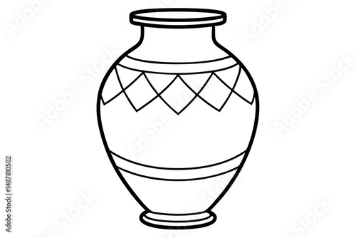 vase vector on white background
