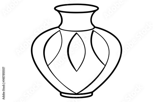 vase vector on white background