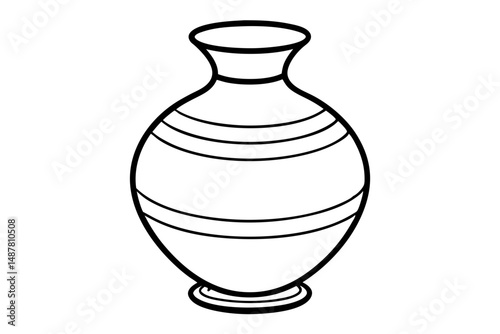 vase vector on white background