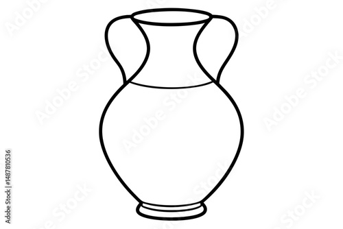 vase vector on white background
