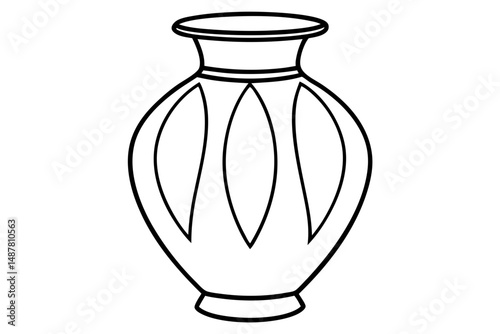 vase vector on white background