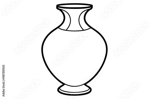 vase vector on white background