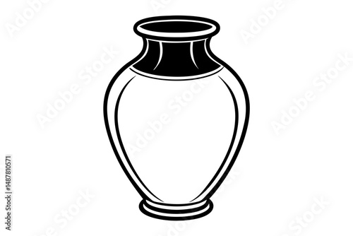 vase vector on white background