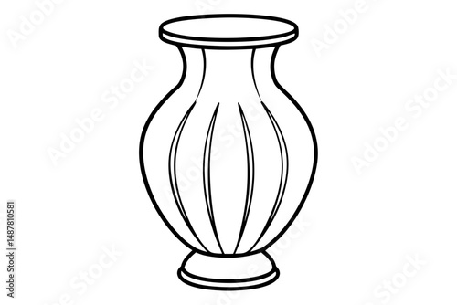 vase vector on white background