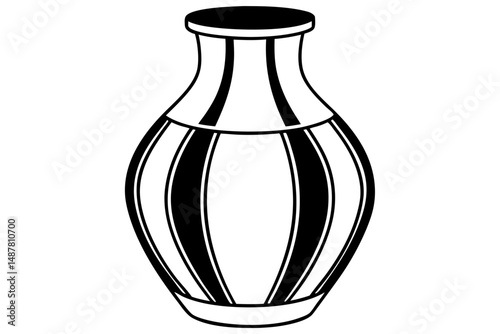 vase vector on white background