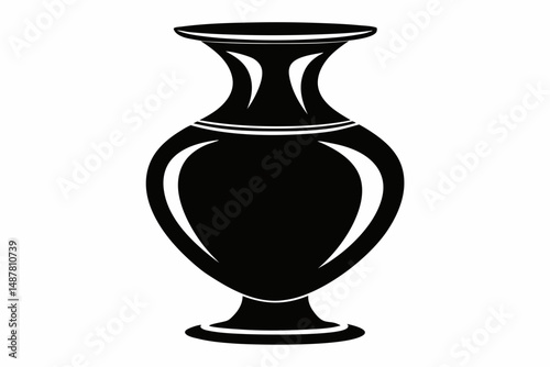 vase vector on white background
