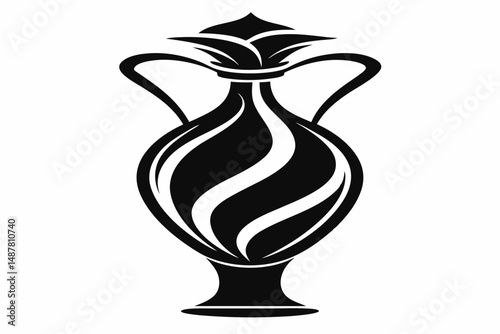 vase vector on white background