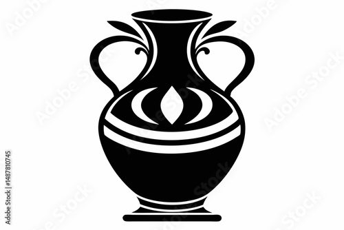 vase vector on white background