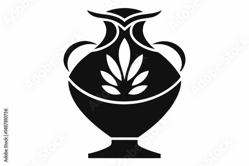 vase vector on white background