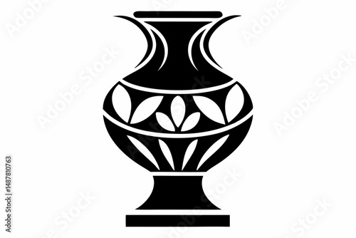 vase vector on white background