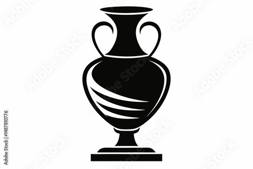 vase vector on white background