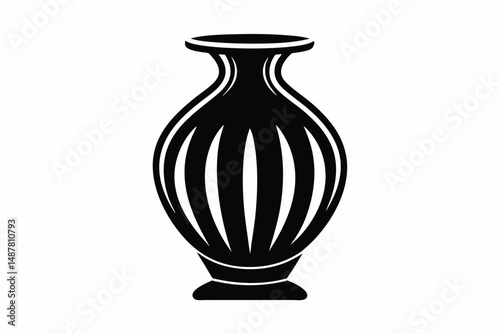 vase vector on white background