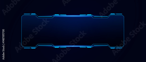 Sci fi futuristic user interface, HUD template frame design, Technology abstract background	

