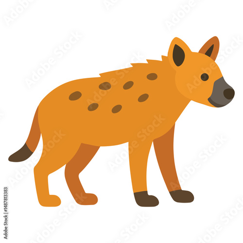 Zoo Hyena illustration, Colorful Hyena vector, Colorful Safari Animal Clipart, Animal design sublimation
