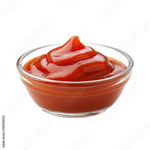 Wallpaper Mural Ketchup or Tomato Sauce in Bowl Isolated on White for Food Styling, Packaging, and Culinary Concepts Torontodigital.ca