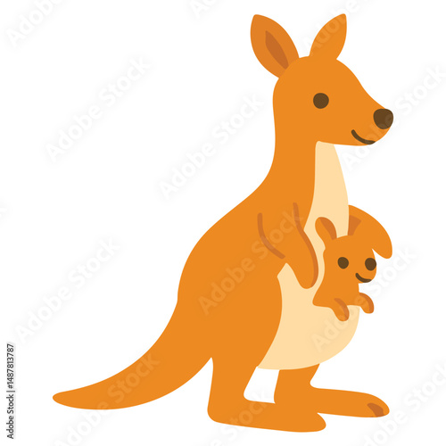 Zoo cangaroo illustration, Colorful cangaroo vector, Colorful Safari Animal Clipart, Animal design sublimation
