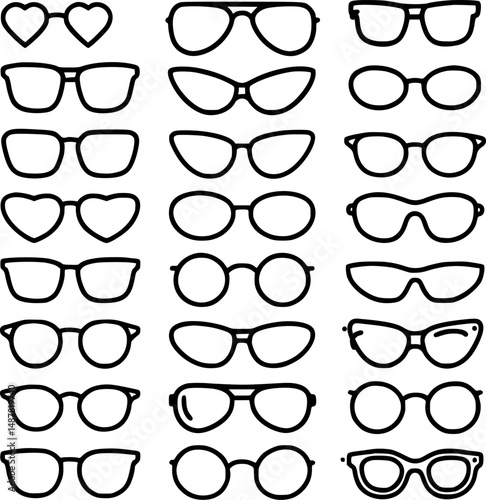 Collection of Various Eyeglasses Styles