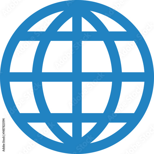 世界/インターネットのシルエットアイコンイラスト