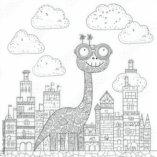 A dinosaur wearing sunglass...