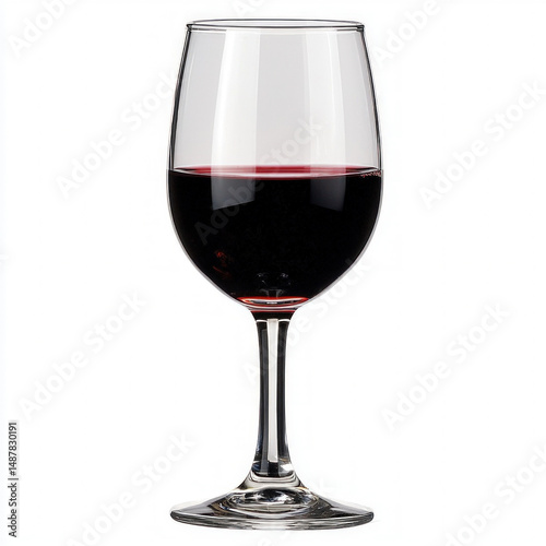 red wine glass isolated