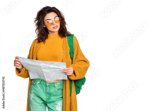 Traveler with a backpack, l...