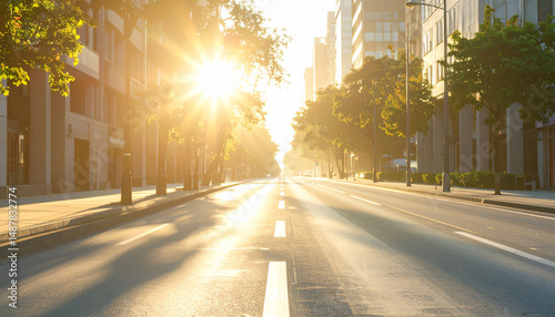 Fototapeta Naklejka Na Ścianę i Meble -  Blurry heat haze rising from asphalt or city pavement in hot summer weather