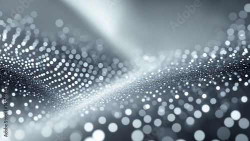 Abstract Wave of Glowing Spheres. A Dynamic and Futuristic Background Image.