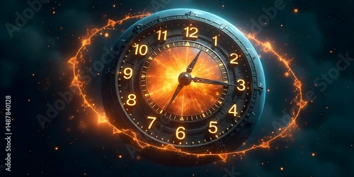 big and old  clock time west very critical time with earth. Desert, Ice, Everest, with clock.