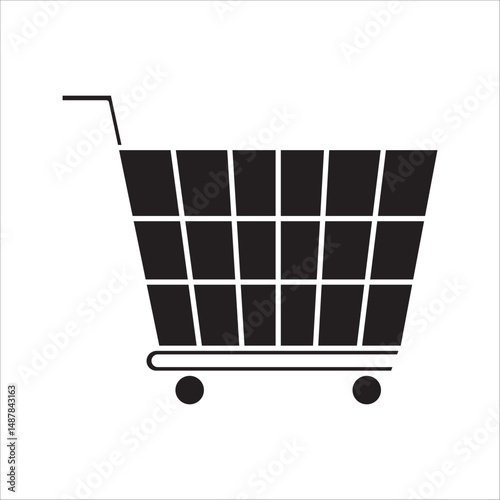  Shopping cart icon vector. Shopping cart icon in trendy design style. on white background