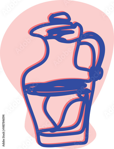 Winemaking. The process of making wine. Drawing, engraving, ink, line art, vector	
