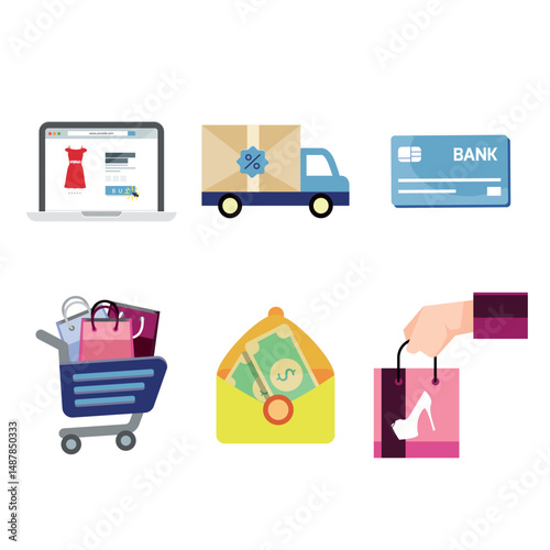 Shopping digital elements Collection
