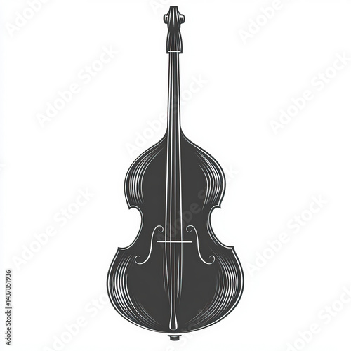 bass silhouette , black and...