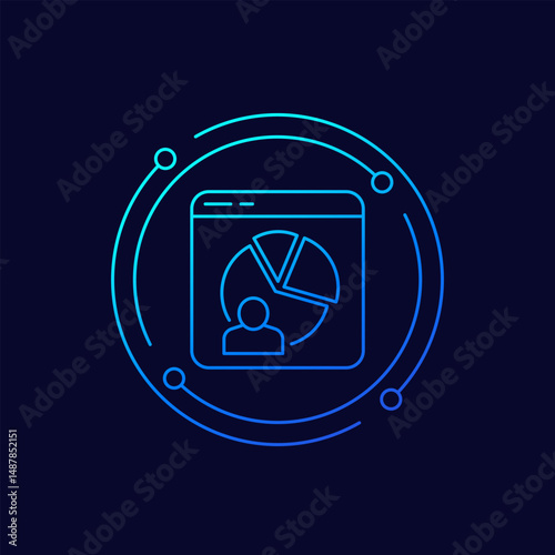 segment customer icon, user segmentation, linear design