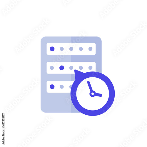 server response time icon, flat design