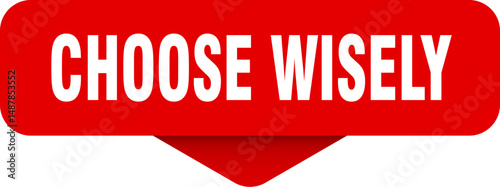 choose wisely sticker. choose wisely sign on transparent background