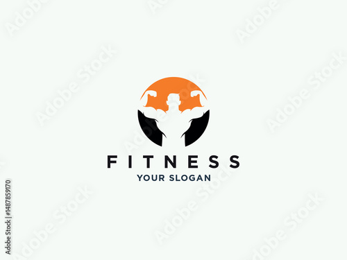 fitness gym or health logo design vector template