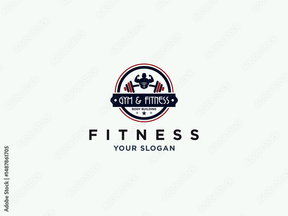 Fototapeta premium fitness gym or health logo design vector template