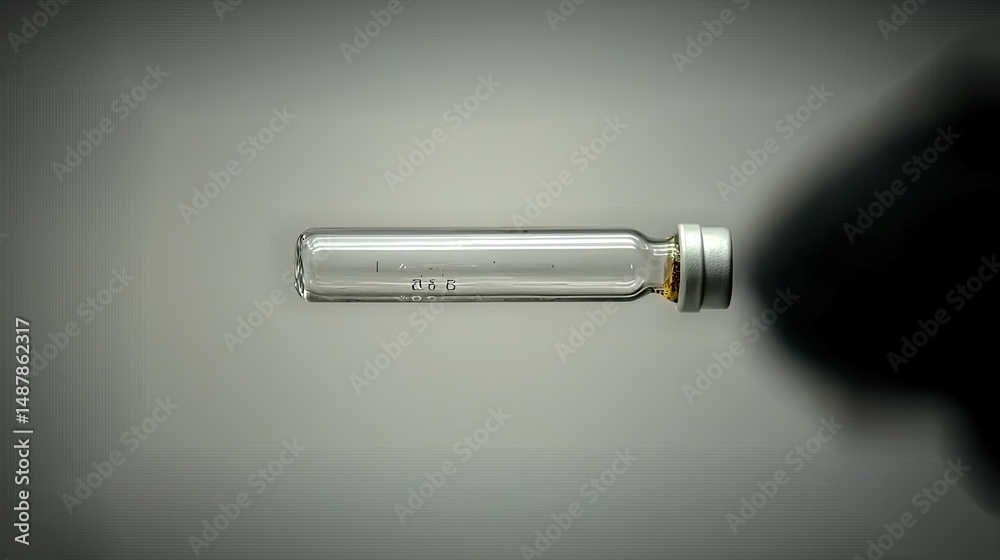 Fototapeta premium Glass Vial with Medical, Lab, and Science.