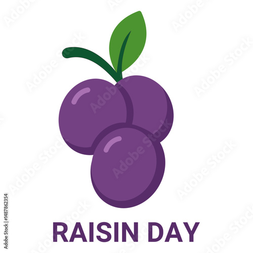 Illustration of raisin day logo