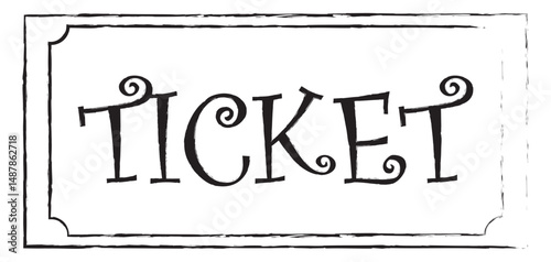 Sleek Vector Pass Ticket with Elegant Font Style