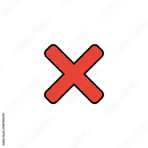 Red "no" symbol indicating rejection or prohibition in various contexts
