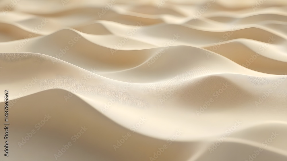 Fototapeta premium Abstract close-up view of undulating light beige texture.