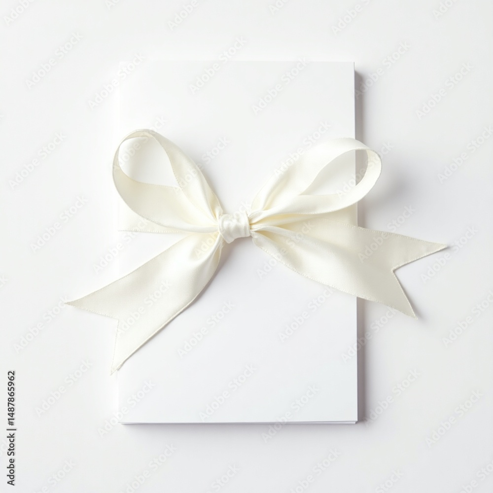 Naklejka premium white gift box with ribbon
