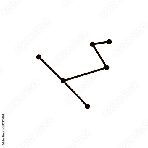 Astrology zodiac star line logo design