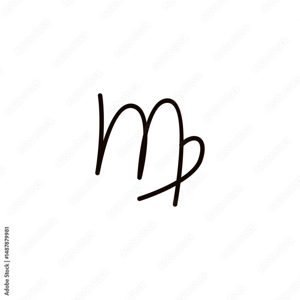 Fototapeta premium Astrology zodiac star line logo design