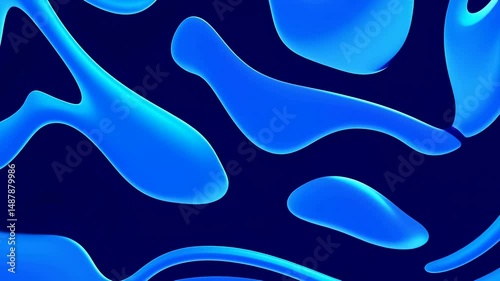 An abstract blue swirling pattern with smooth, continuous motion, resembling liquid metal in a fluid dynamics concept