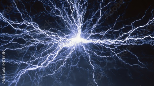 Wallpaper Mural Abstract lightning bolts energy power storm Torontodigital.ca