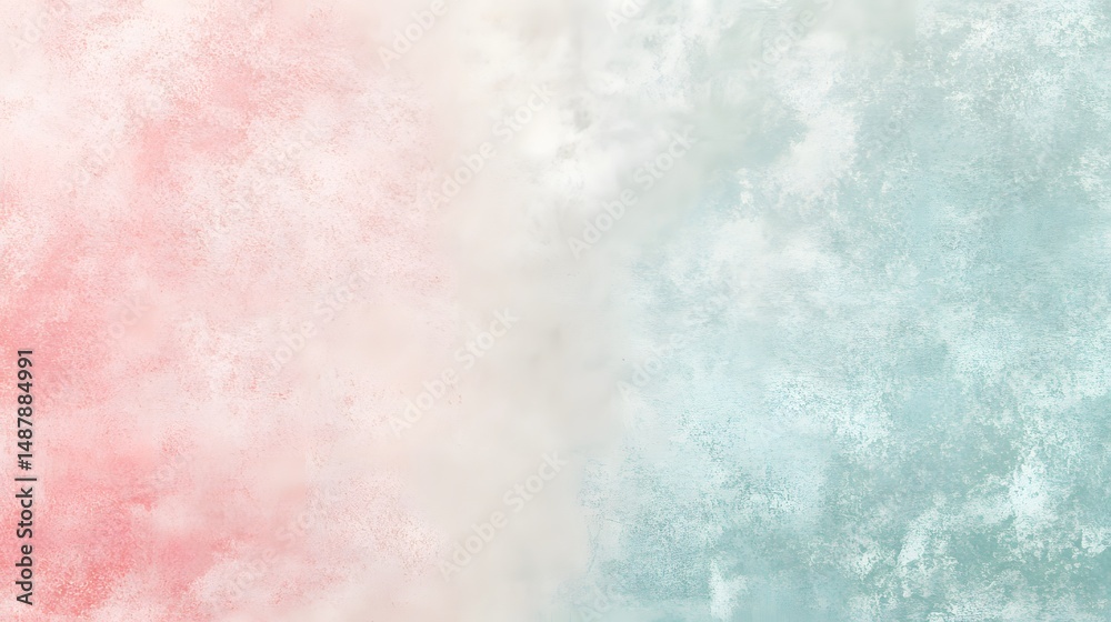 Fototapeta premium Pastel colored, textured abstract background with soft transitions.